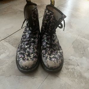 Doc Martin, leather, floral boots size 7